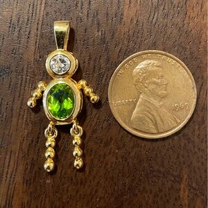 Gold and Green Pendant